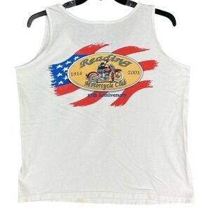 Vintage Y2K Motorcycle Chopper MC Reading Pa USA 2001 Tank Top Womens L Shirt‎
